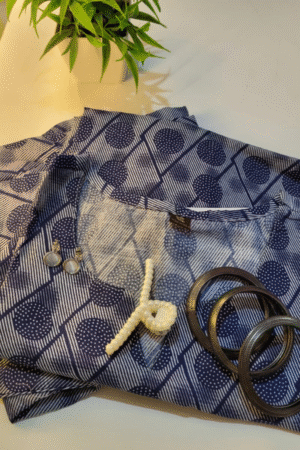 Designer Women's Blue Rayon Viscose Straight Kurta with Pant