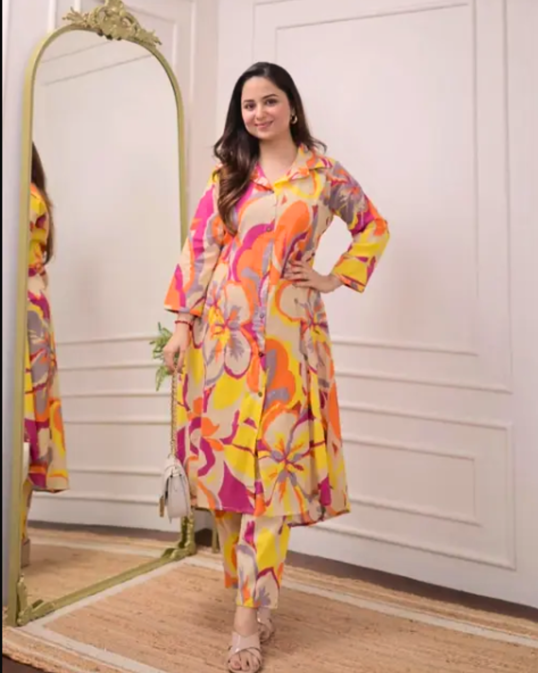 Women's Multicolor Floral Printed Co-ord Set